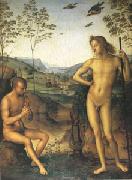 Pietro vannucci called IL perugino Apollo and Marsyas (mk05) china oil painting reproduction